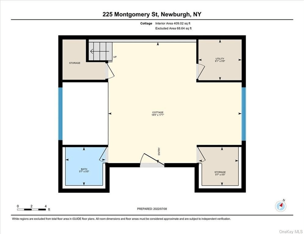 floorplan of cottage at 225 montgomery street