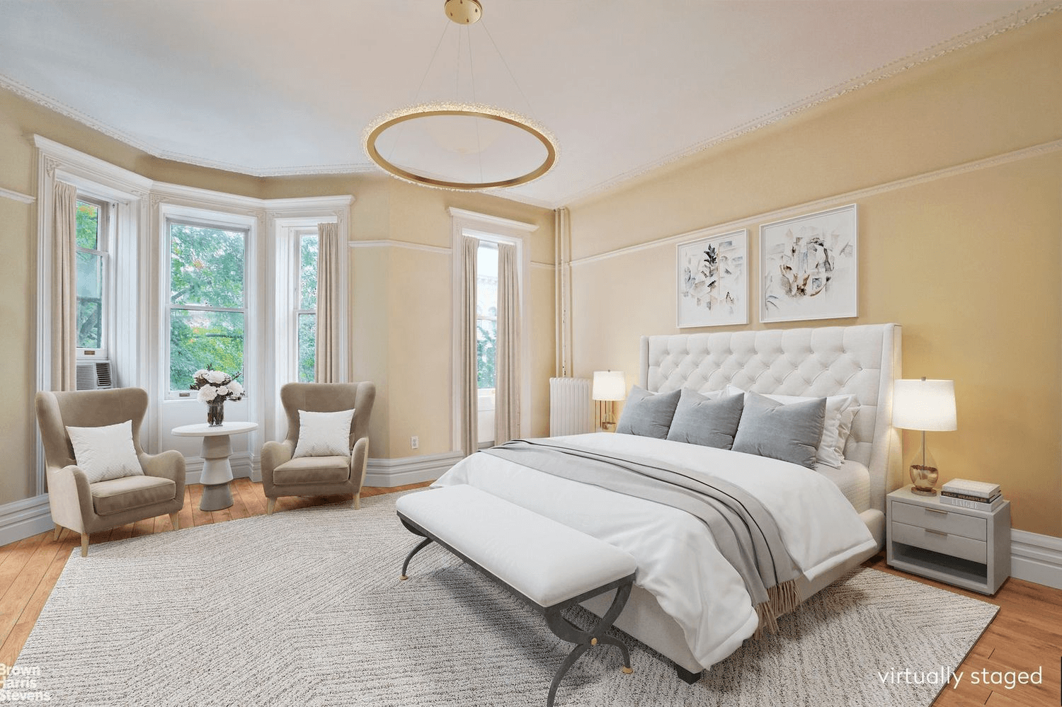 virtually staged bedroom