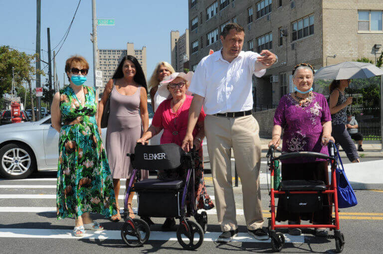 seniors in crosswalk