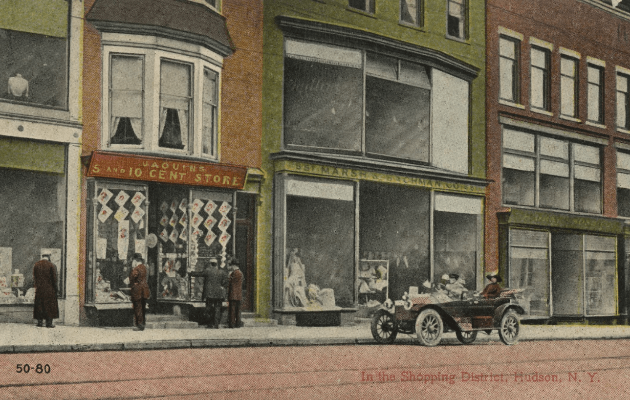 postcard view of 551 warren street
