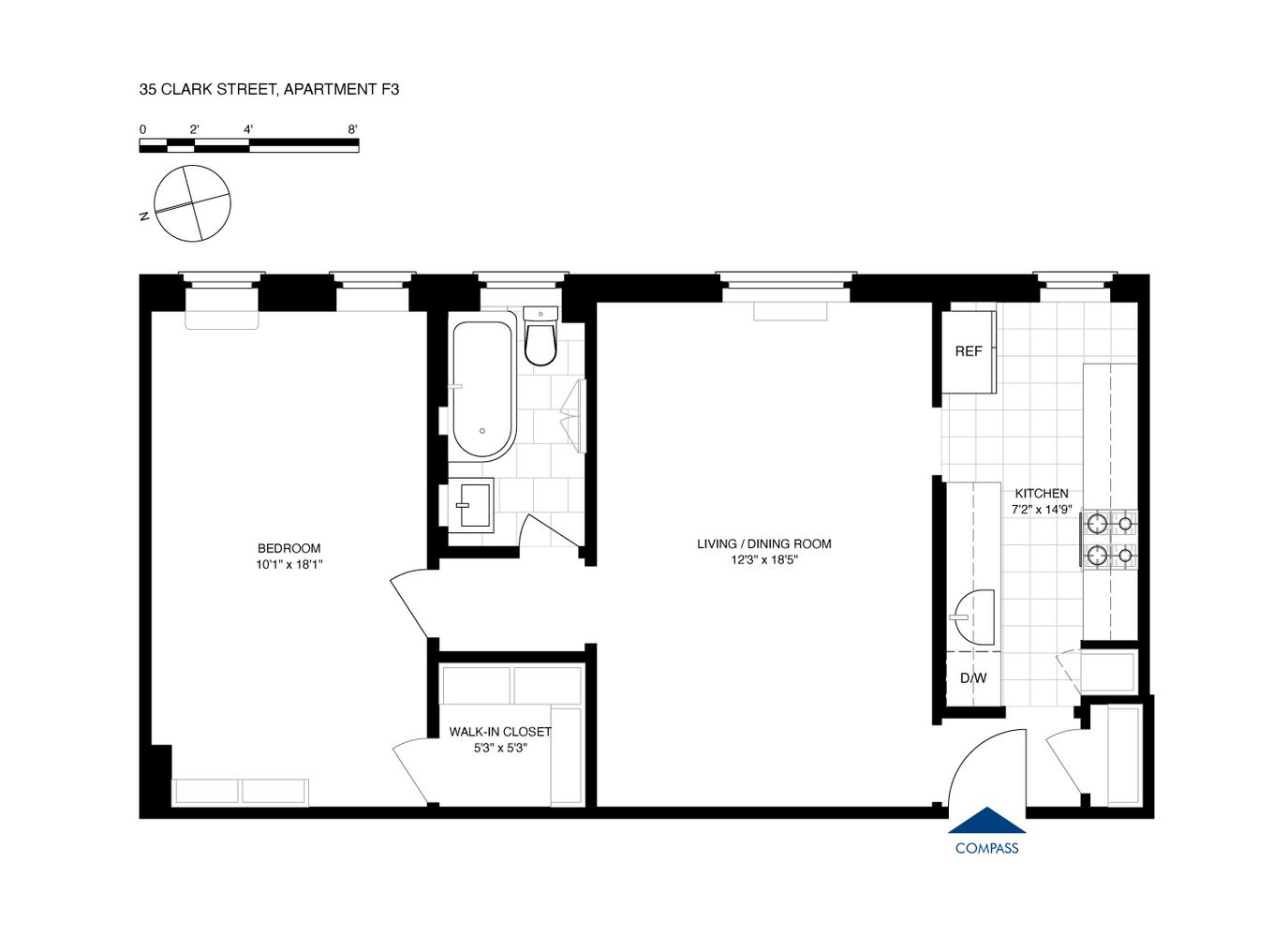 floorplan of unit f3 35 clark street