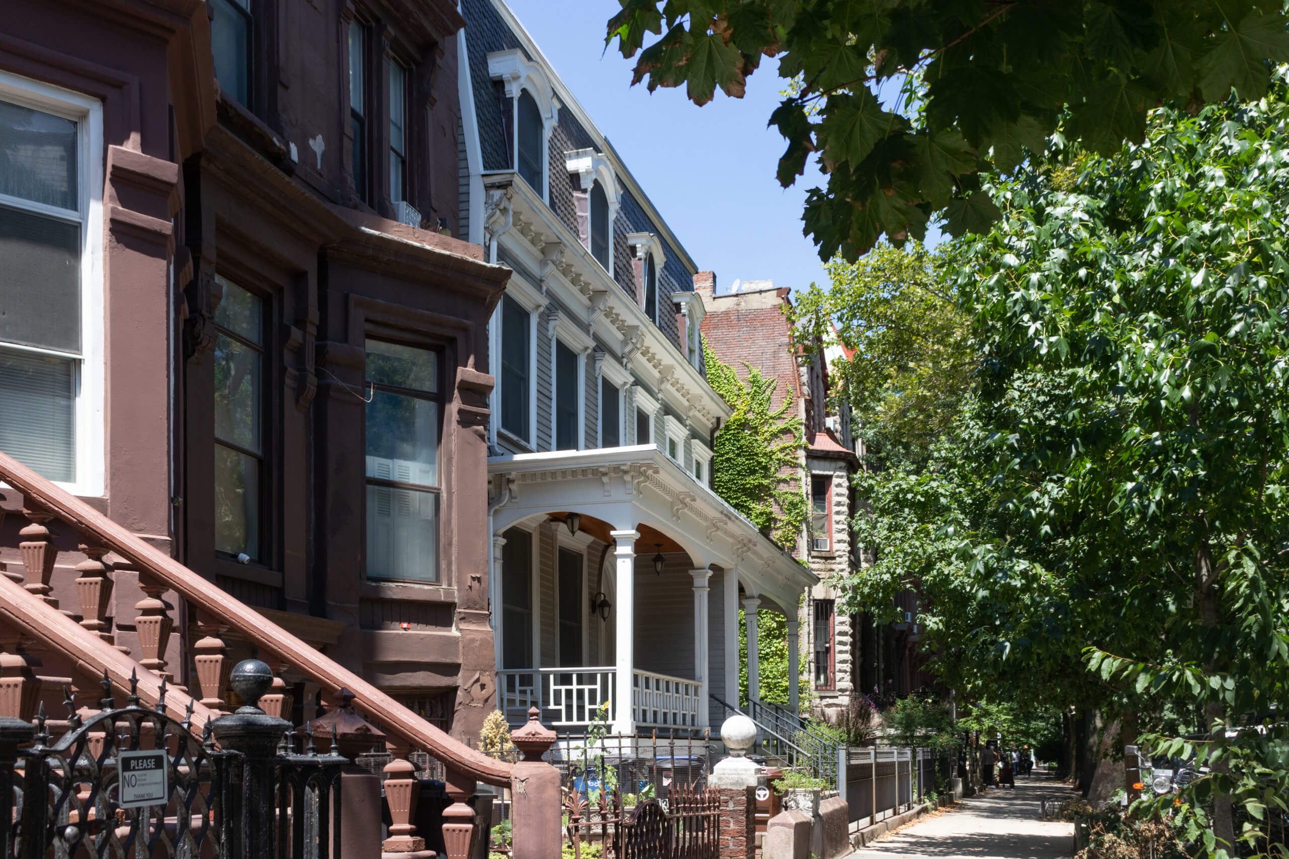 a wood frame house in the Clinton Hill Historic District