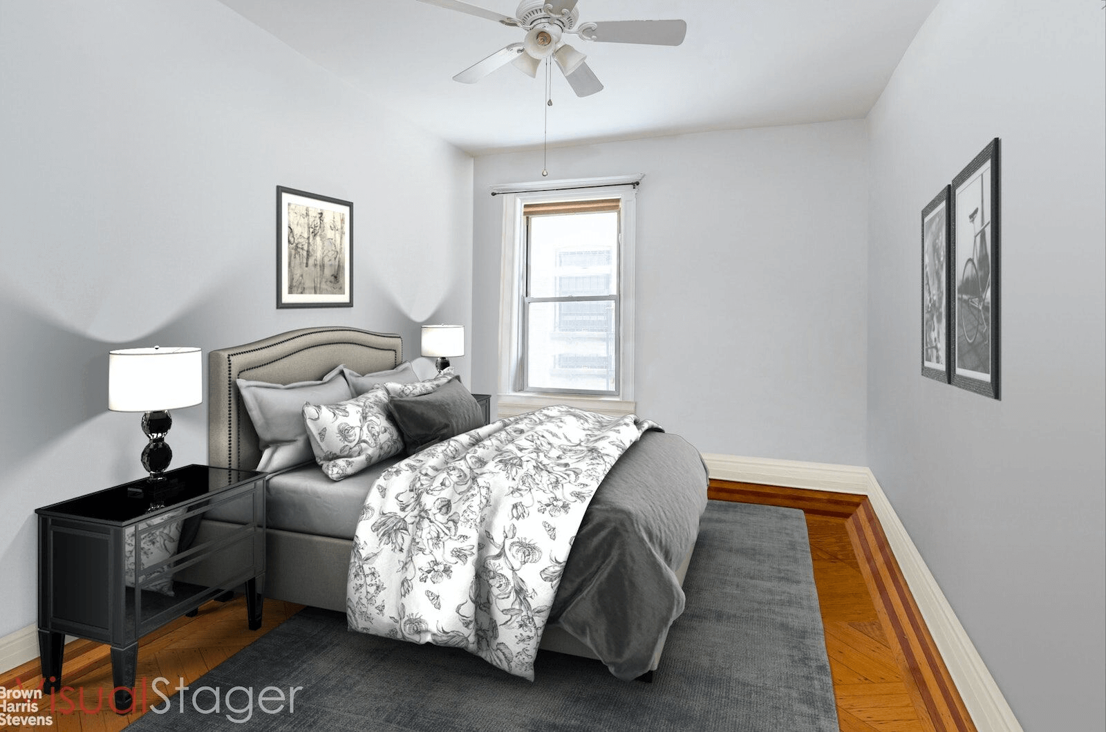 staged interior of unit 2l at 86 prospect park west