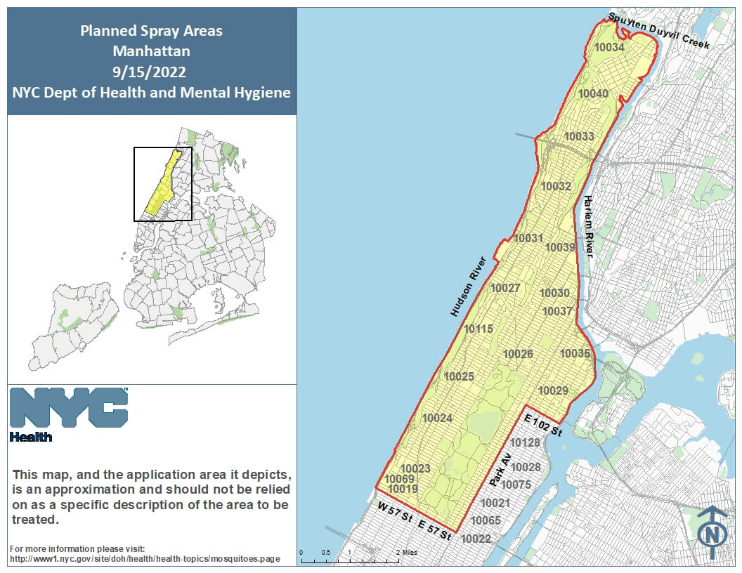 manhattan spray map