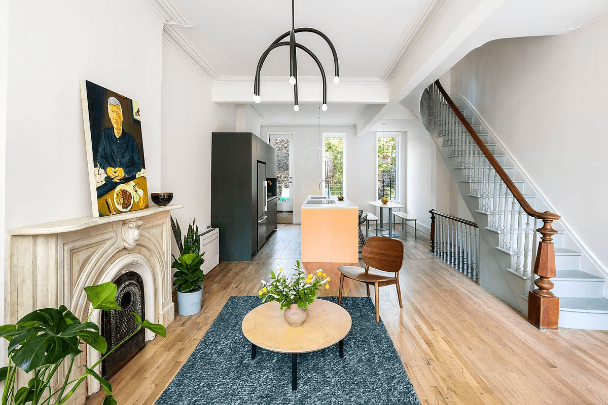 park slope row house for sale parlor interior