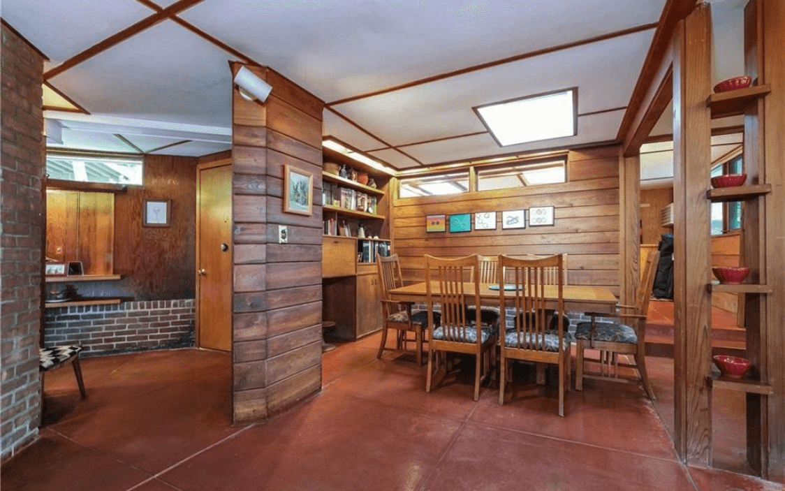 usonian interior at 6 bayberry drive pleasantville ny