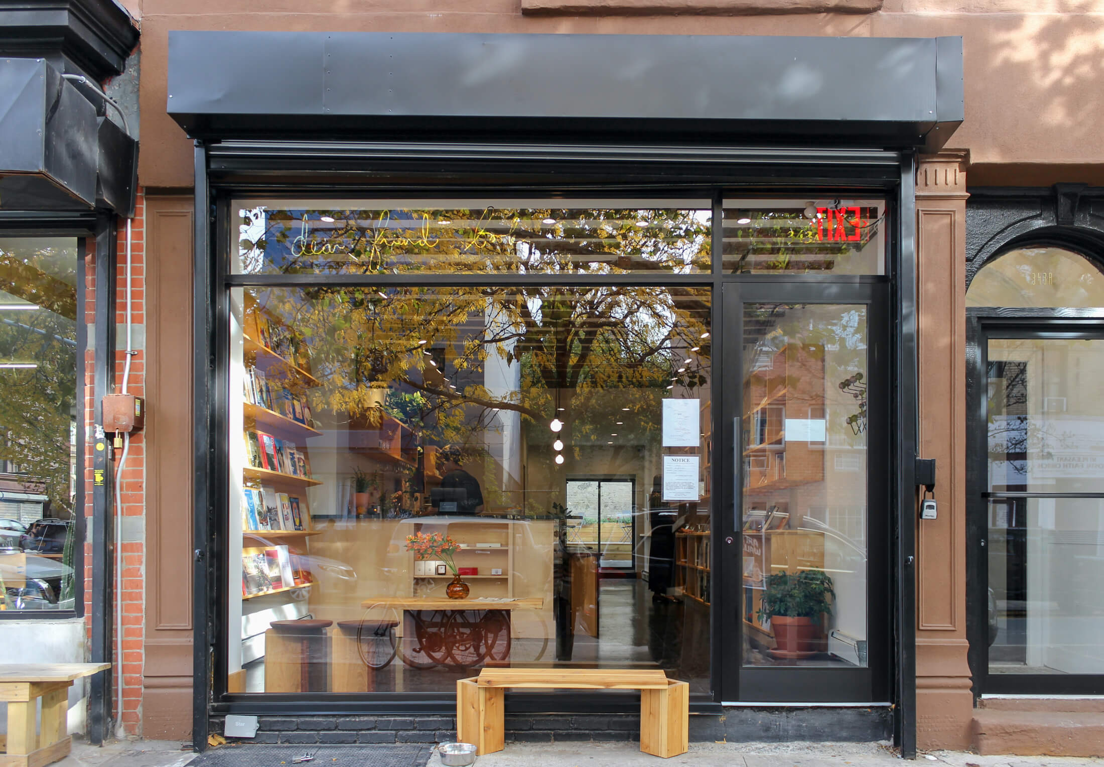 exterior of dear friends books 343 tompkins avenue