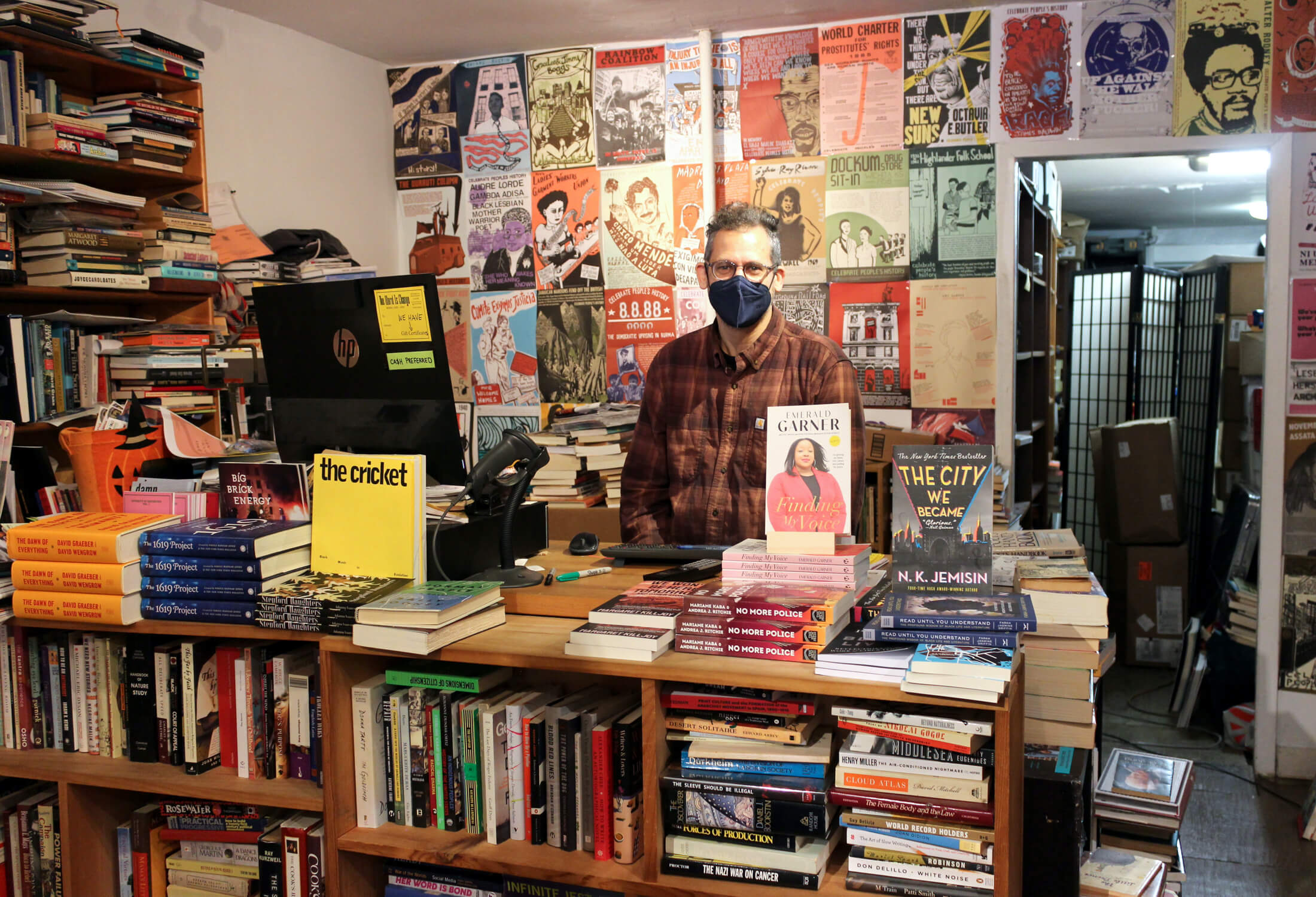 inside of word is change bookstore 368 tompkins avenue