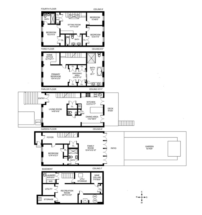 floorplan in interior of 168 bergen street