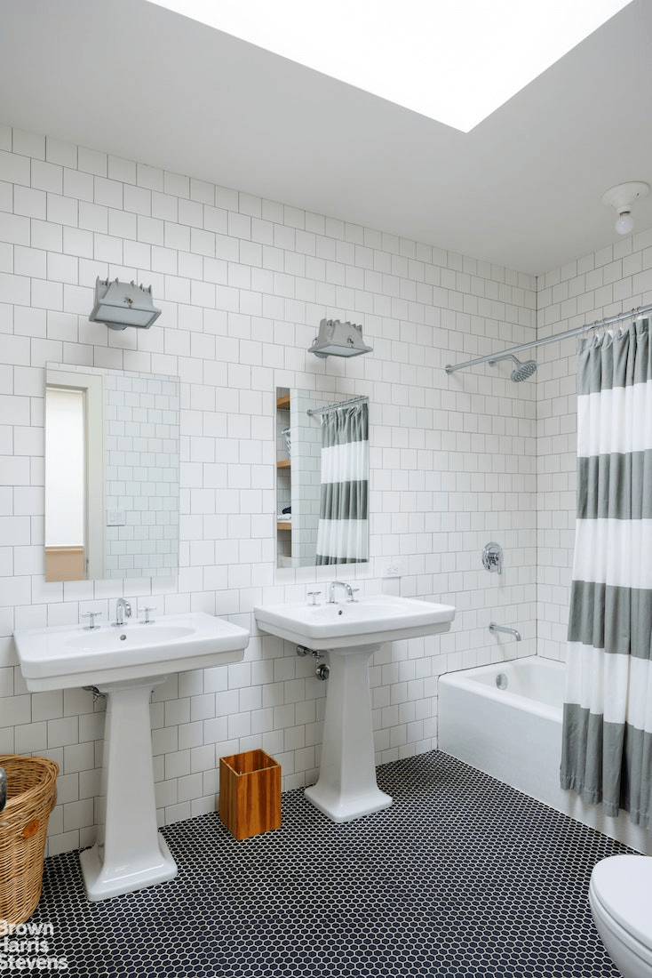 bathroom in interior of 168 bergen street