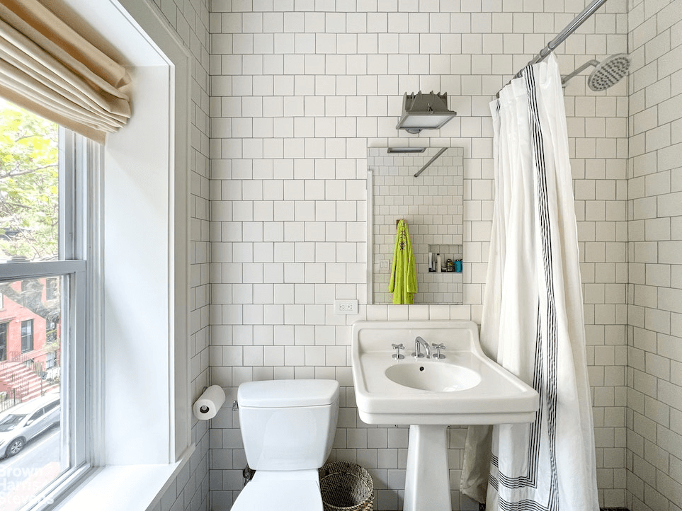 bathroom in interior of 168 bergen street