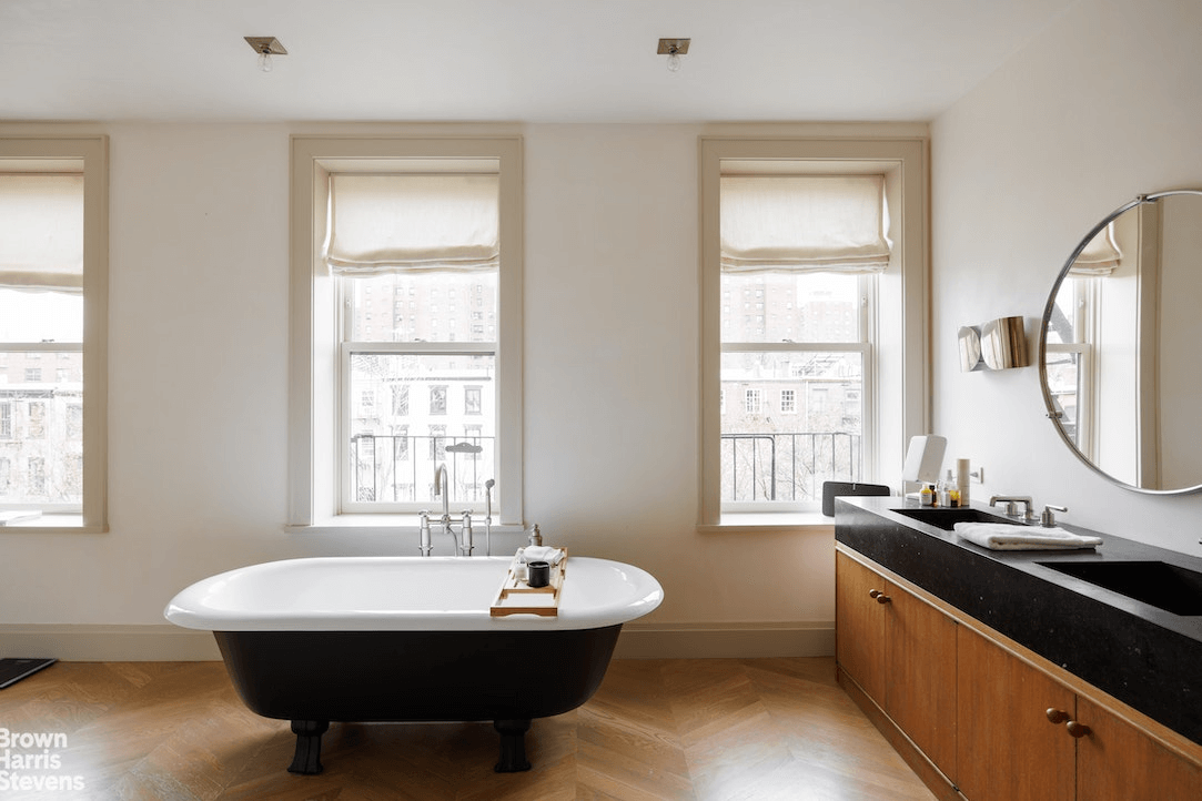 bathroom in interior of 168 bergen street