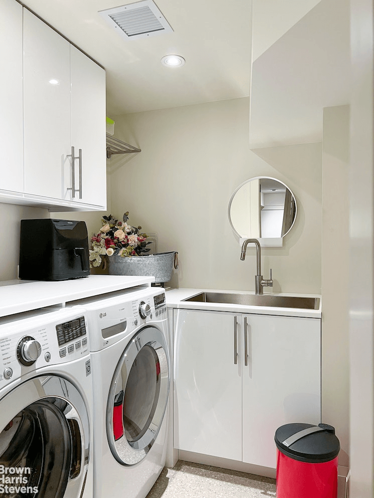 laundry room in interior of 168 bergen street