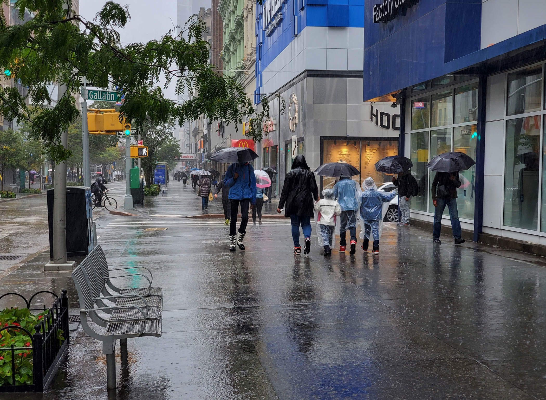 rain in downtown brooklyn