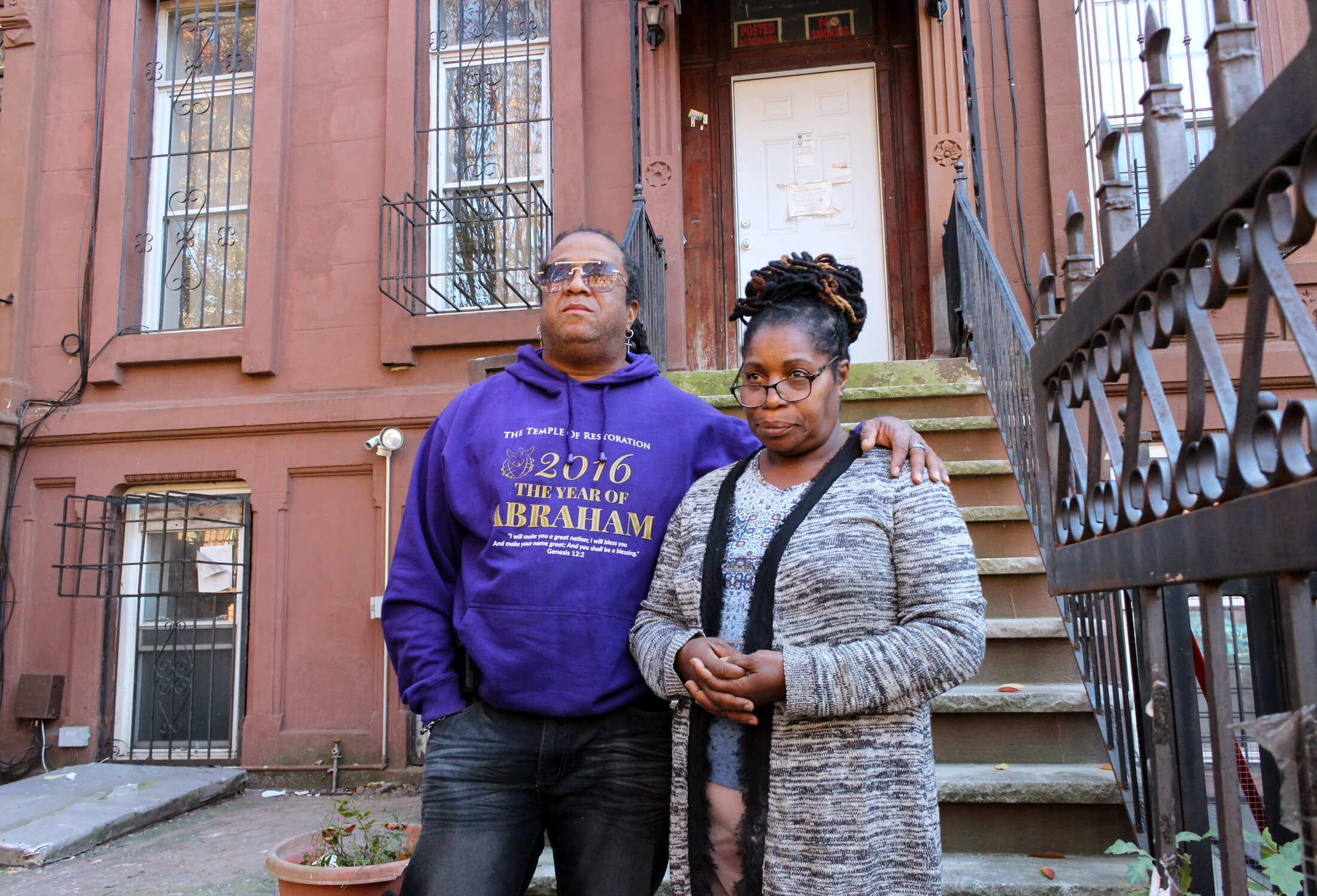 foster family outside house