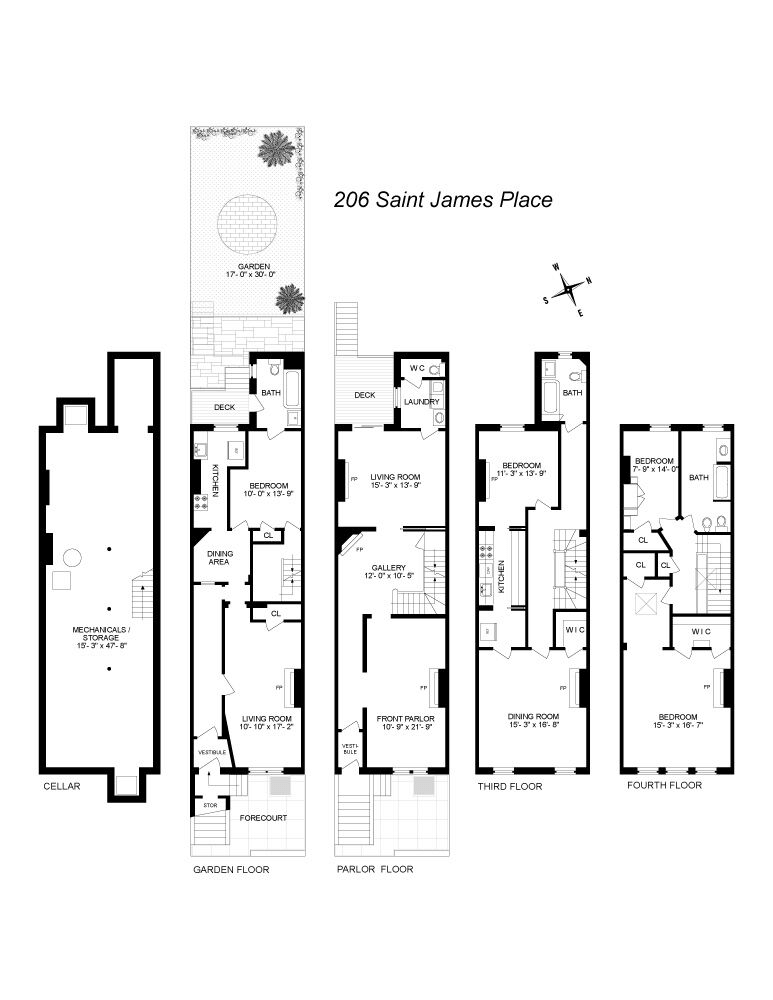 floor plan of 206 st james place