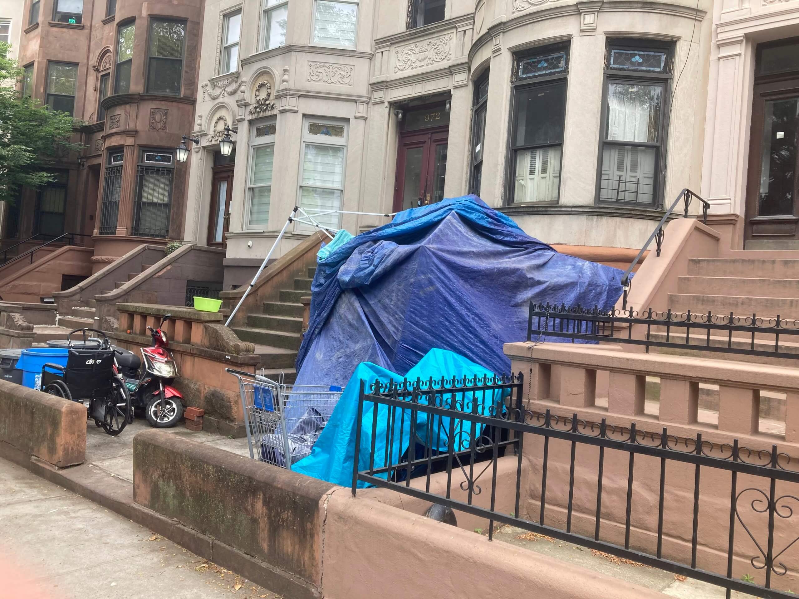 tents outside 972 park place