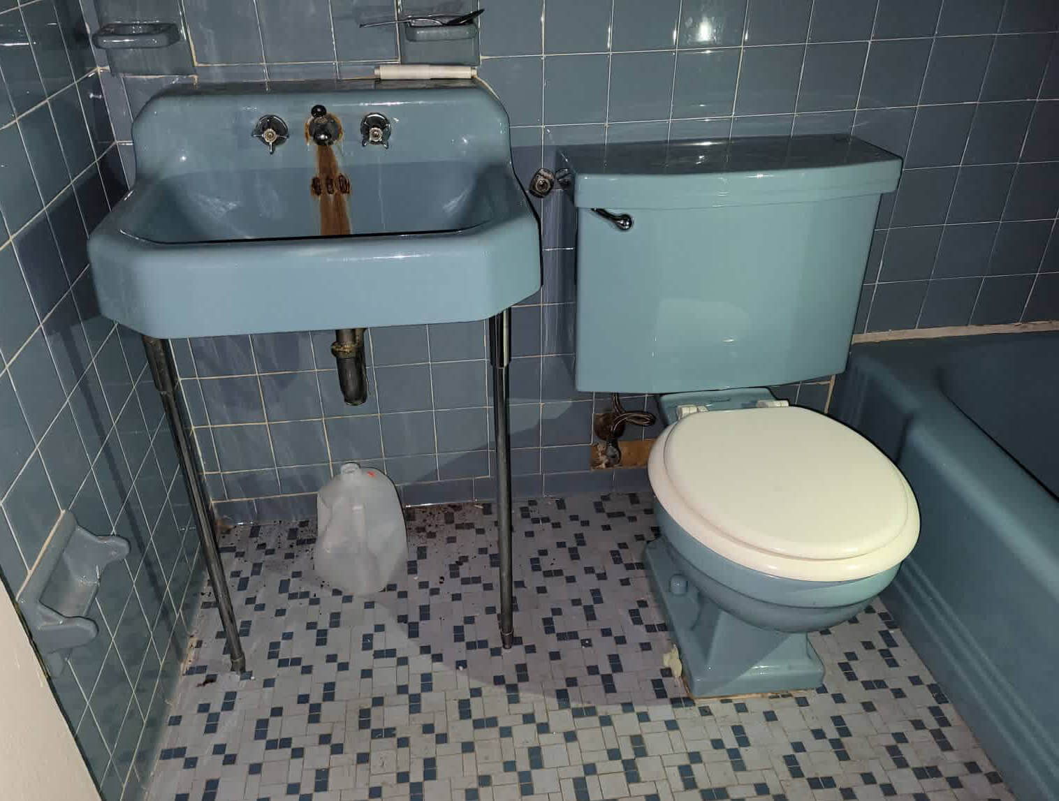 vintage toilet and sink
