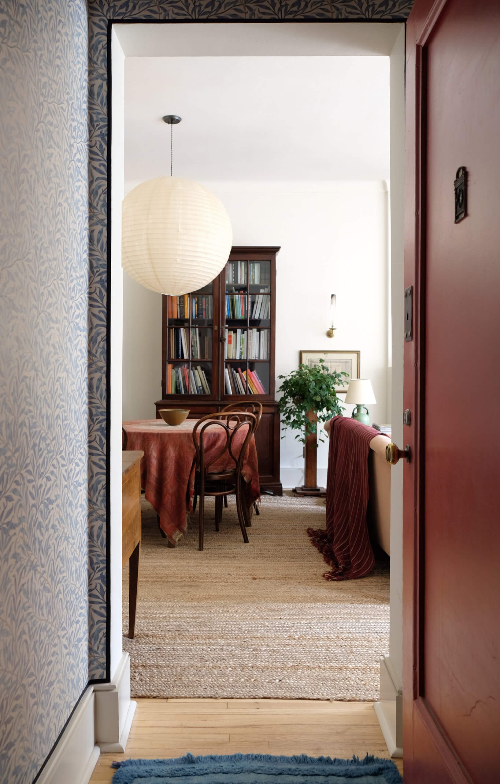 view into living room and dining room