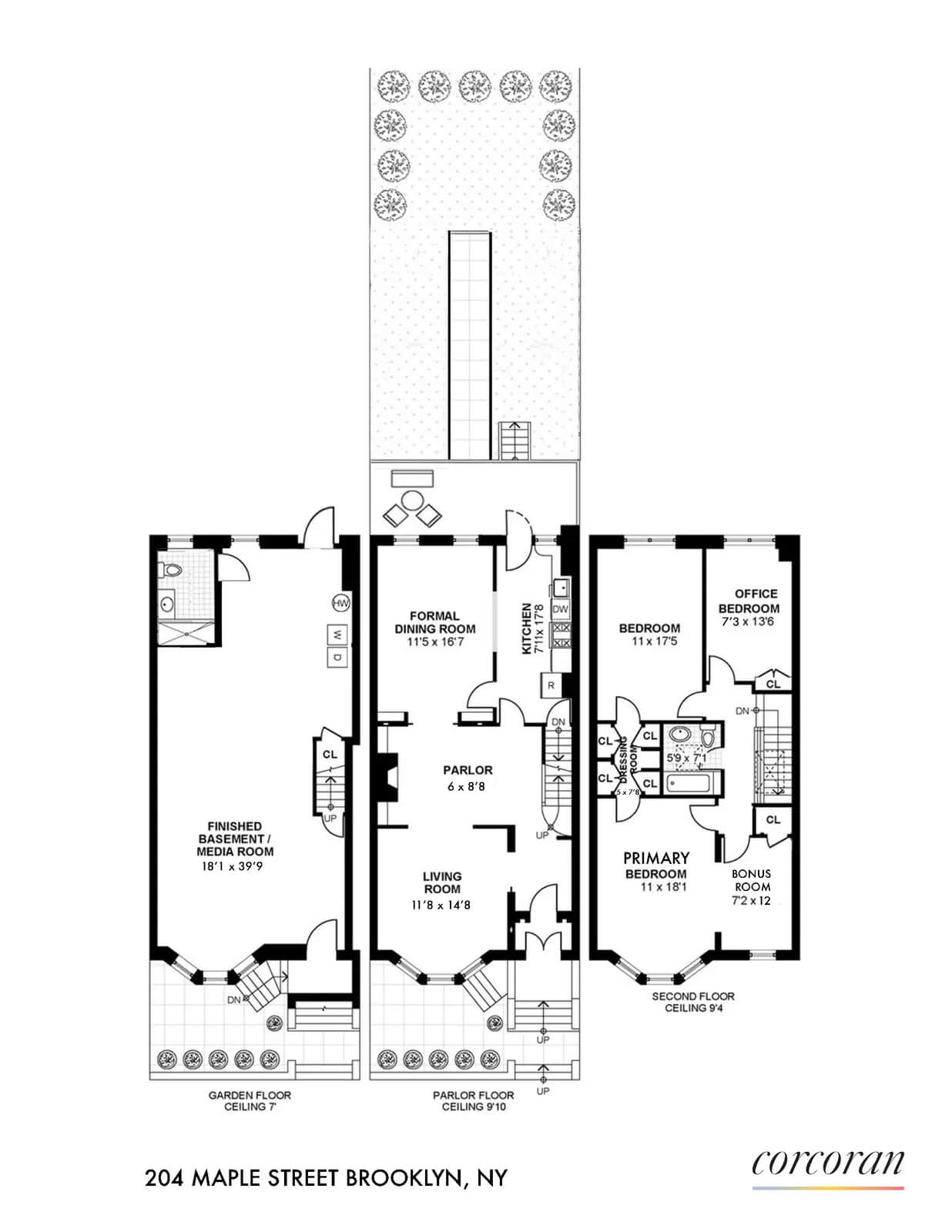 floorplan of 204 maple street