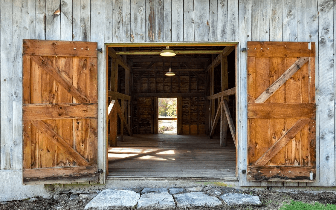 interior of the barn at the crane house in somers ny