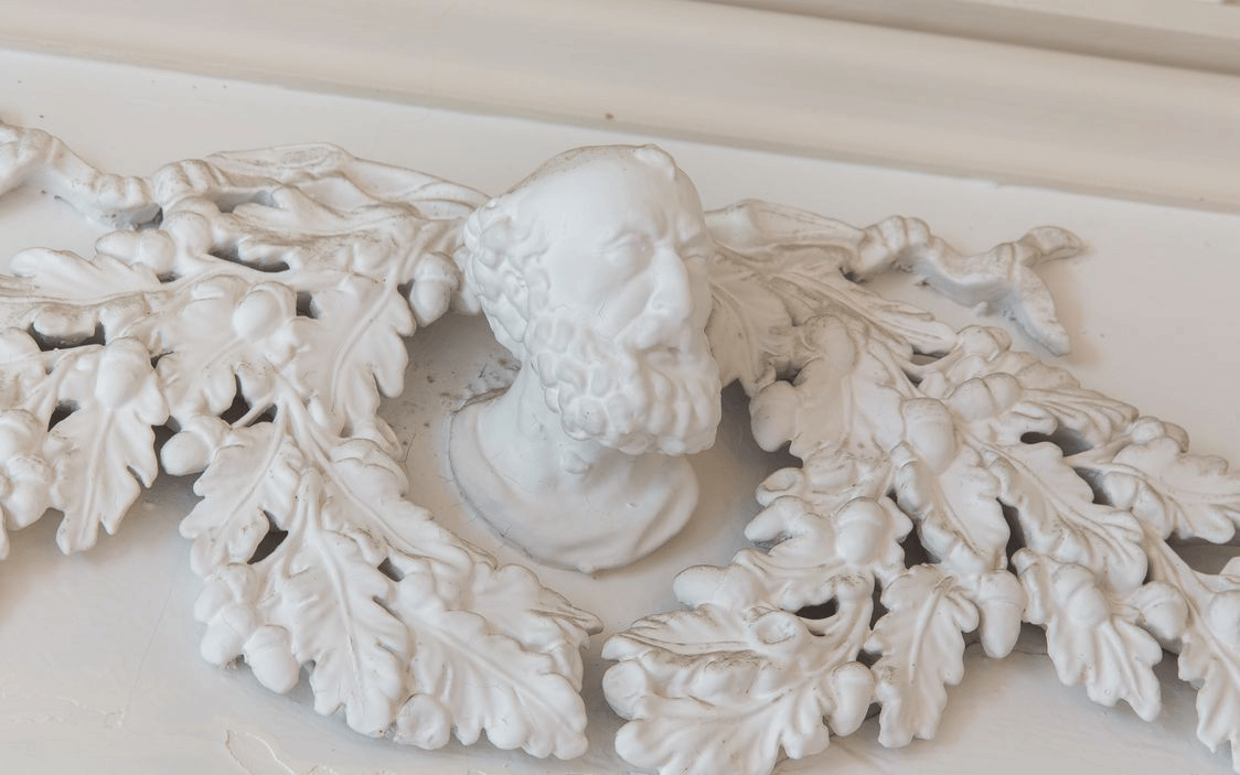 plaster detail in the crane house in somers ny