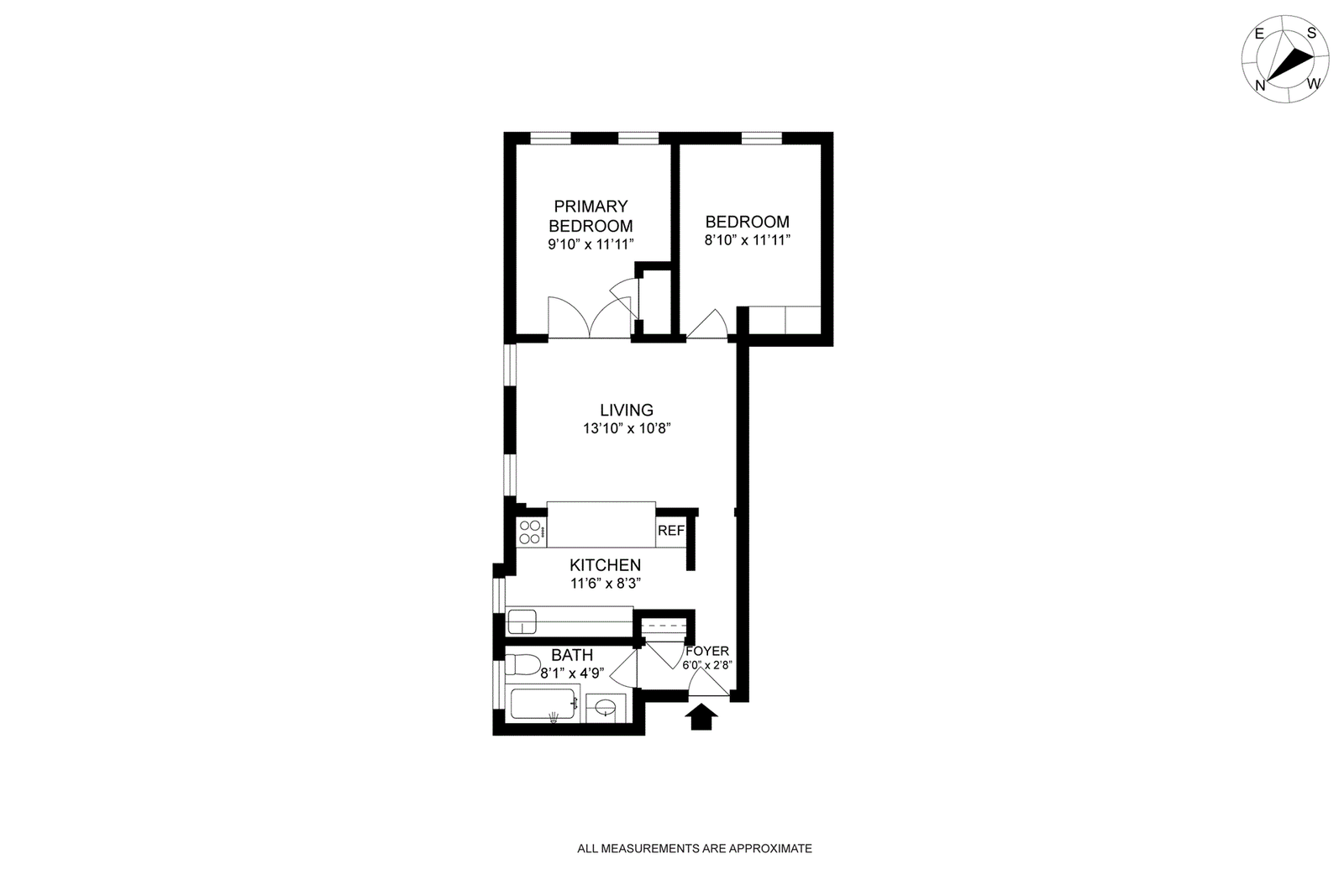 floorplan of unit 13 at 4113 7th avenue