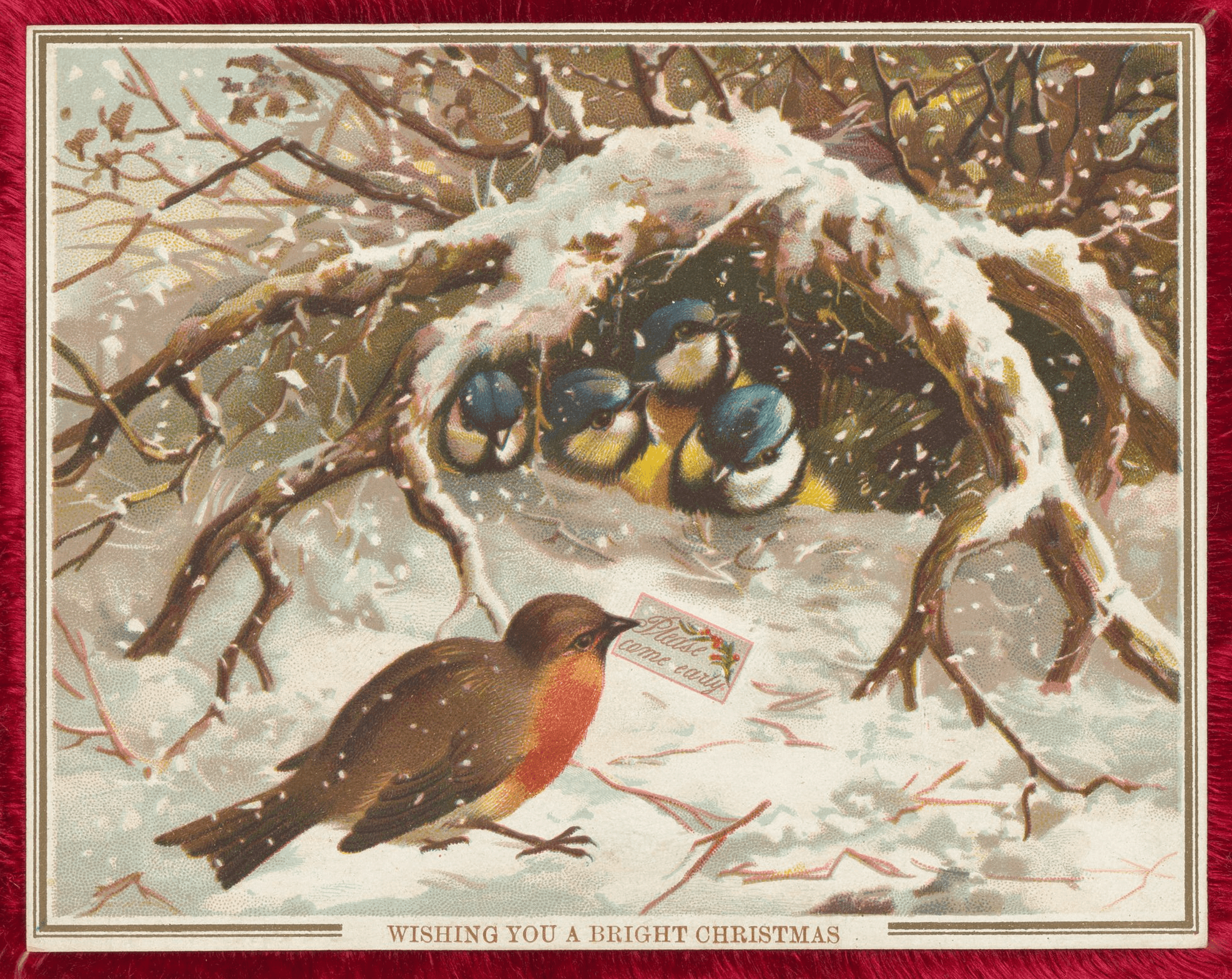19th century christmas postcard