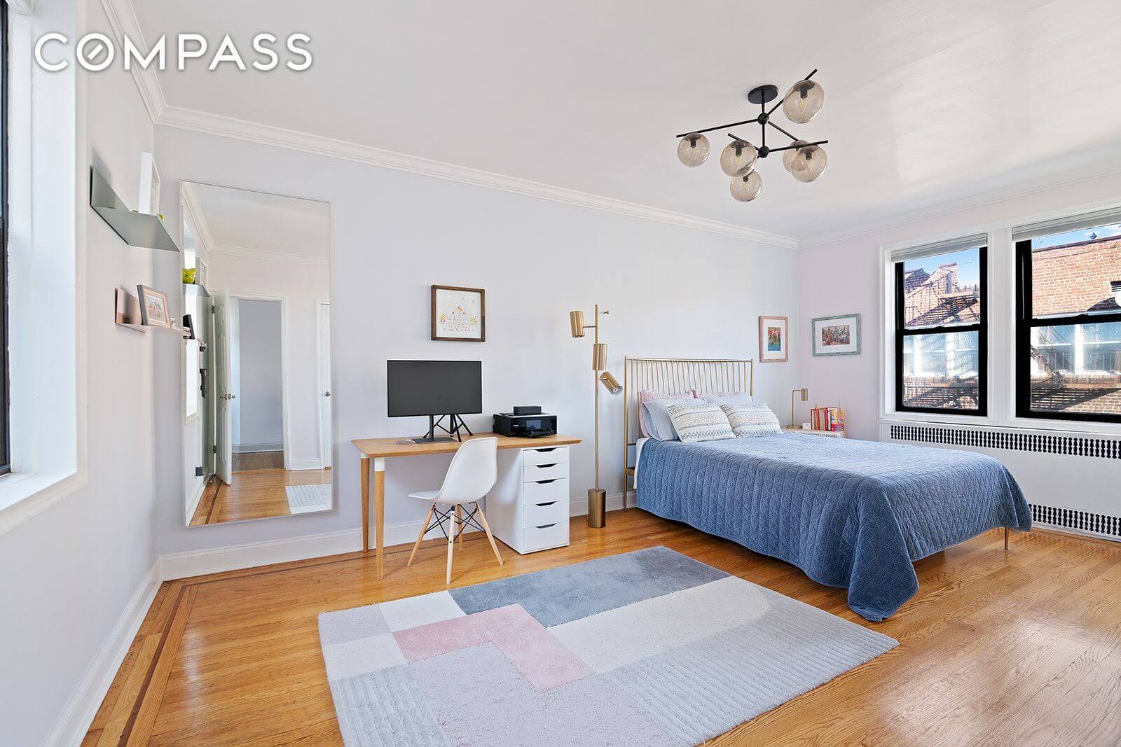 bedroom of unit 6g at 385 east 18th street