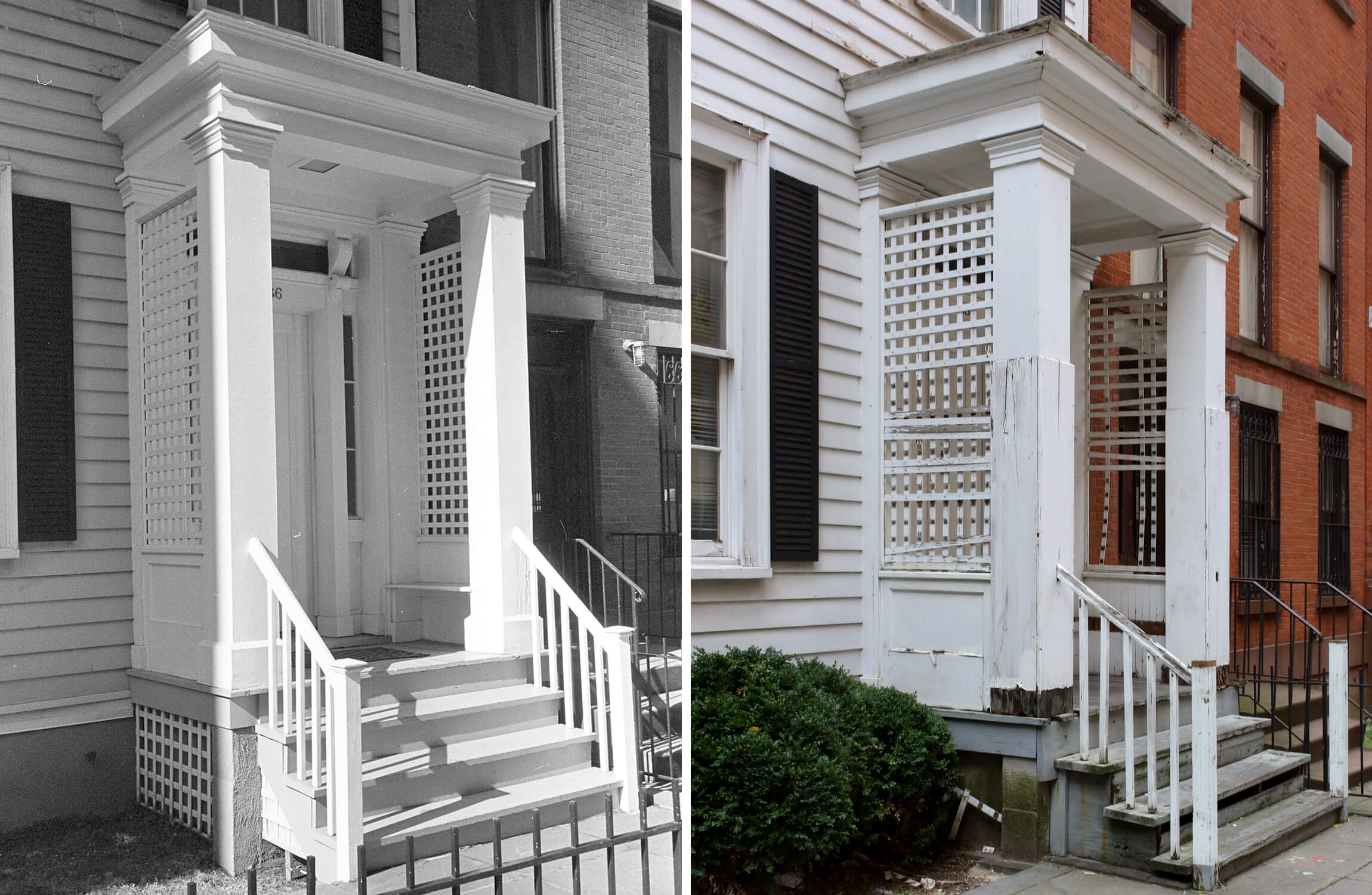 details of portico at 186 duffield street