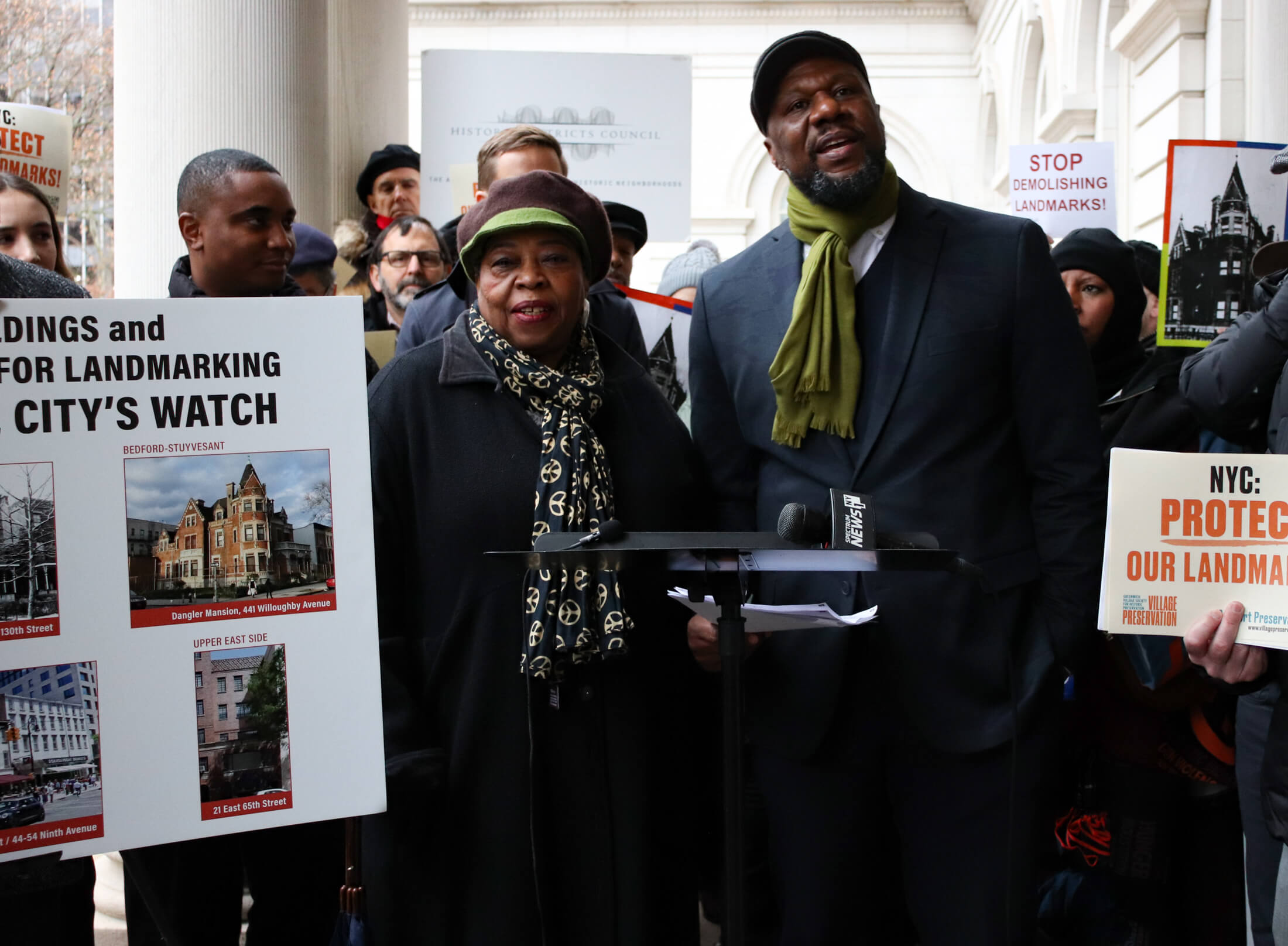 preservation rally at city hall