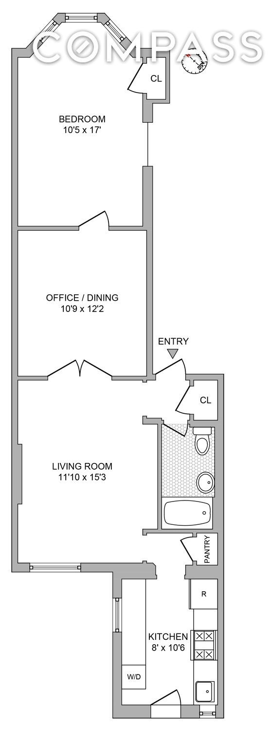 floorplan of unit 2 at 522 2nd street