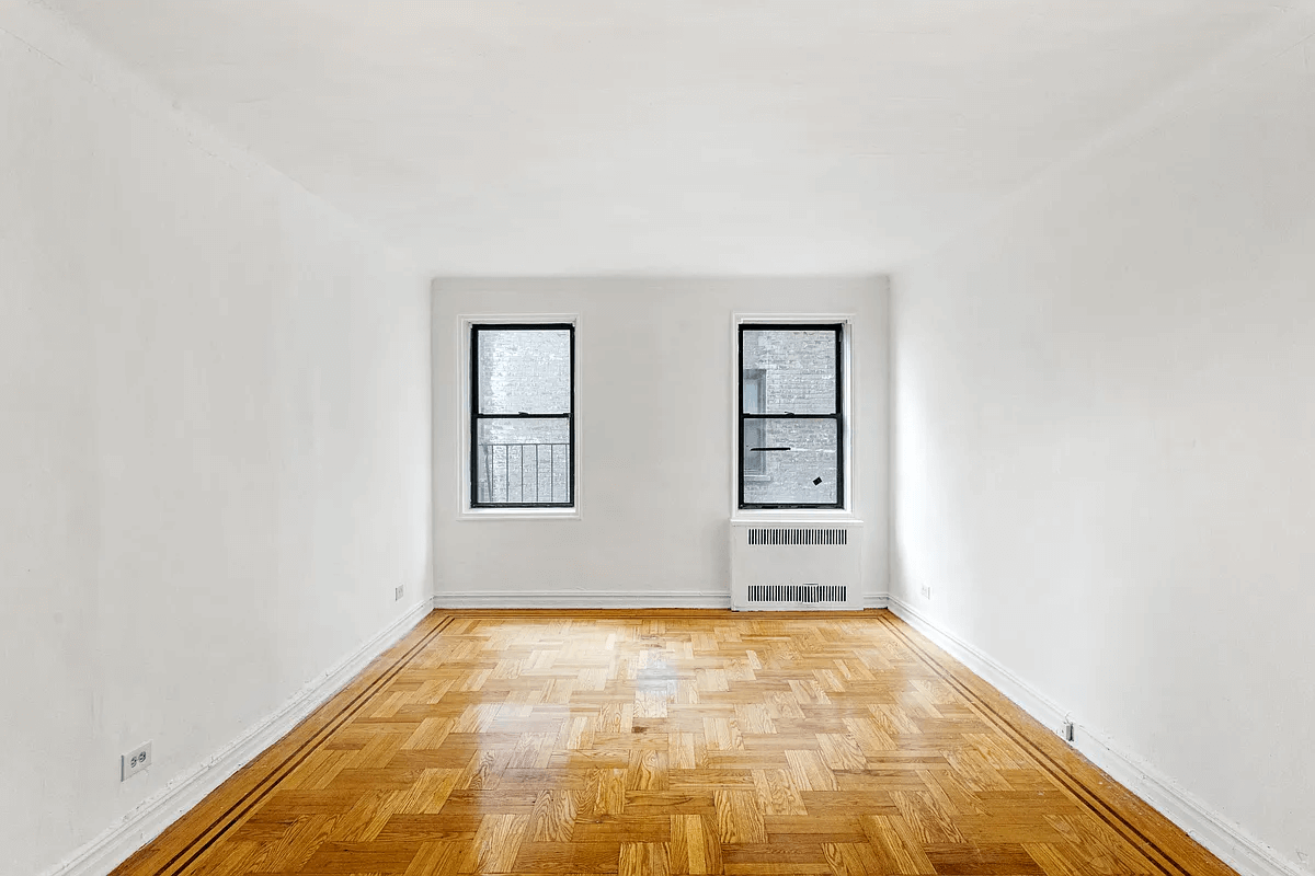 living room of unit 3J in 125 hawthorne street