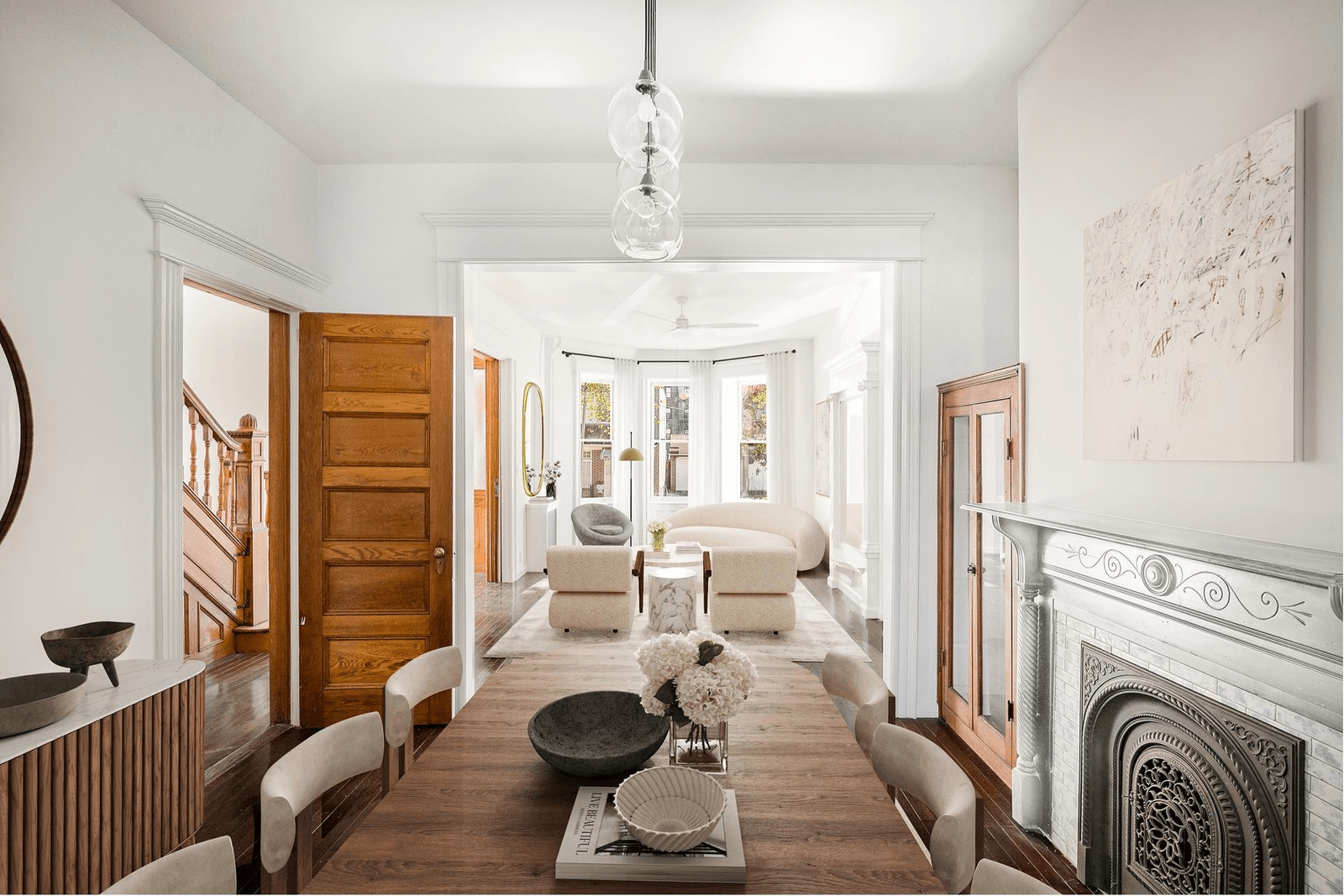 virtually staged interior of 181 fenimore street