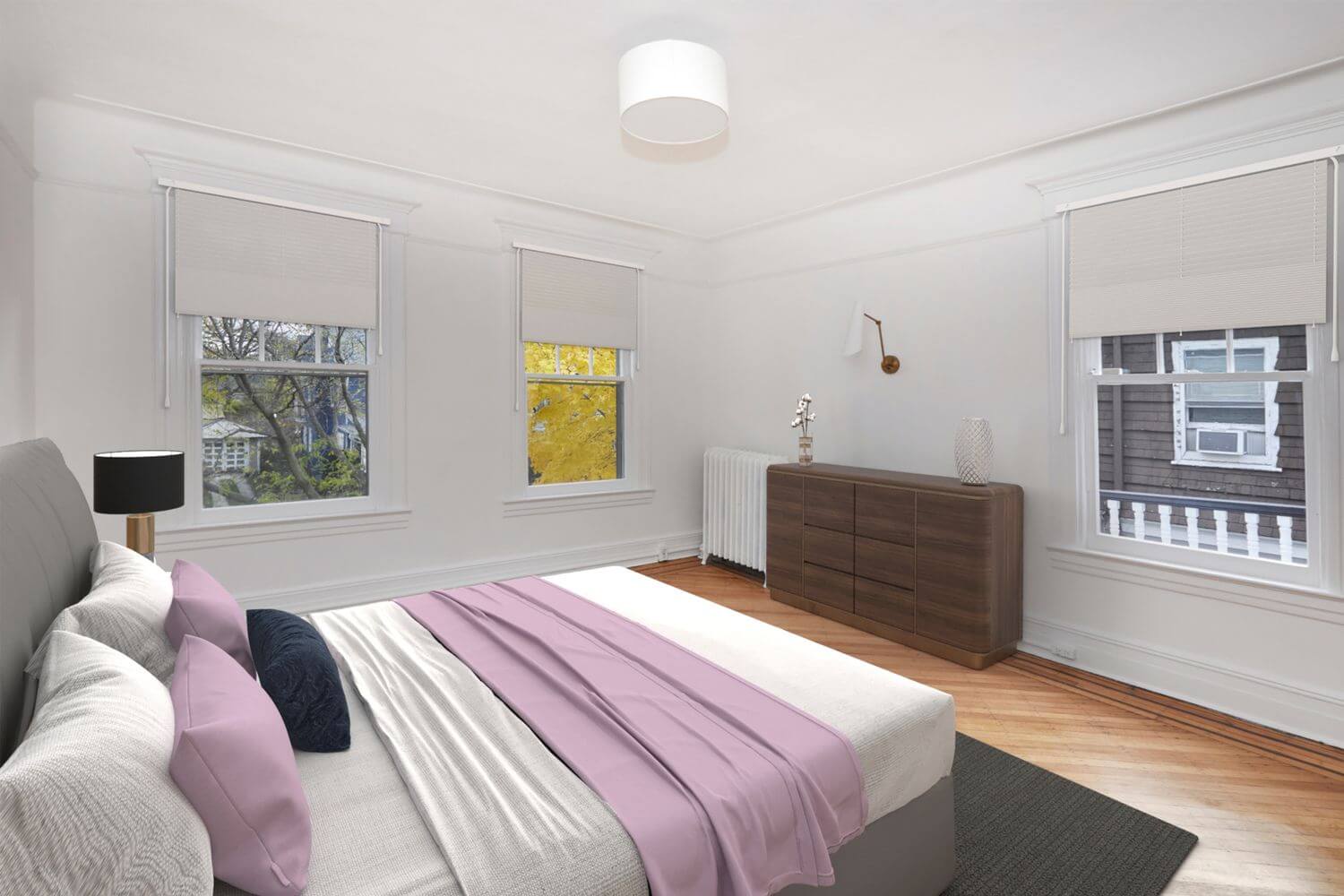 virtually staged bedroom of 144 westminster road