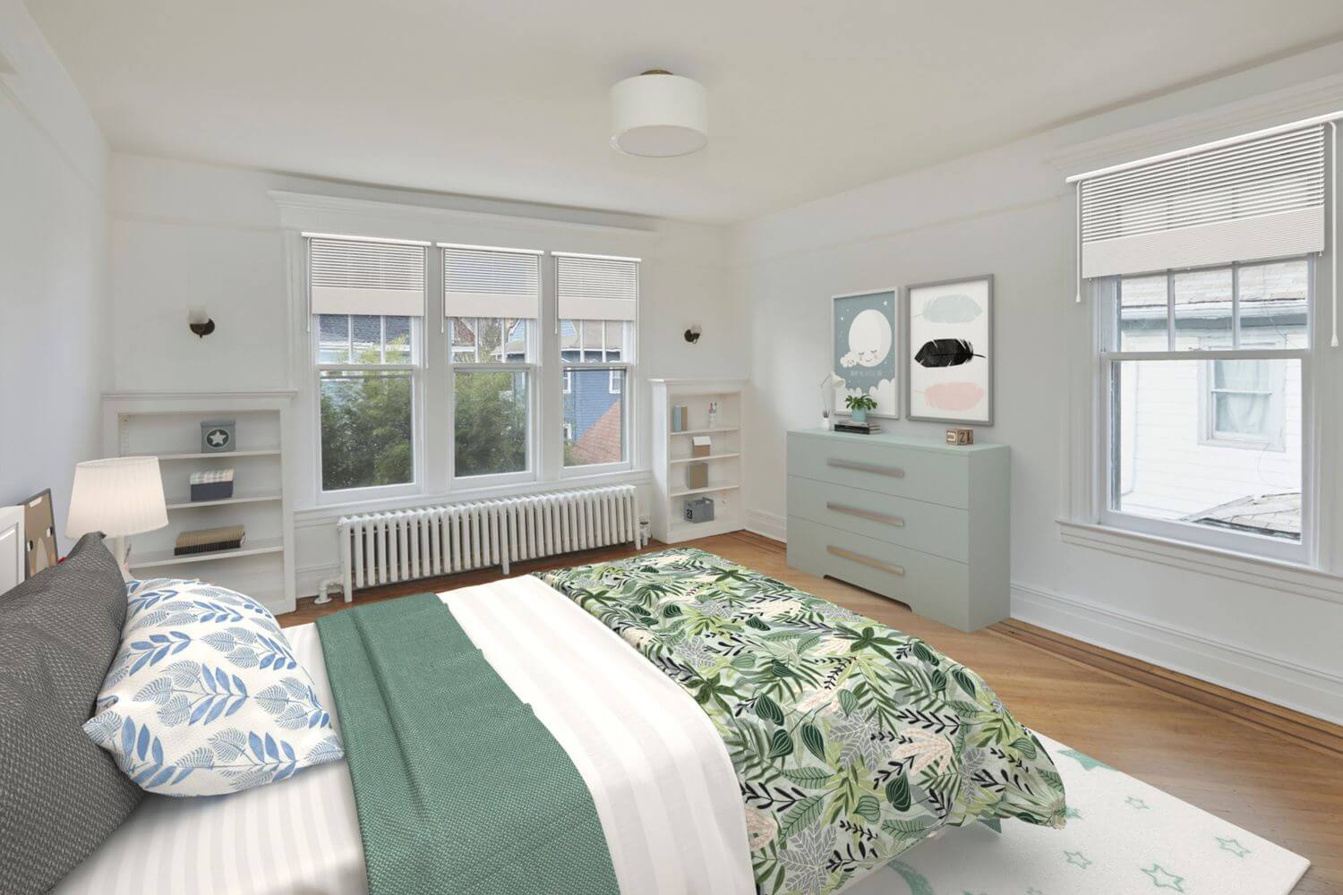 virtually staged bedroom of 144 westminster road