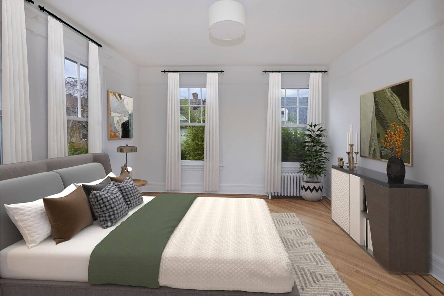 virtually staged bedroom of 144 westminster road