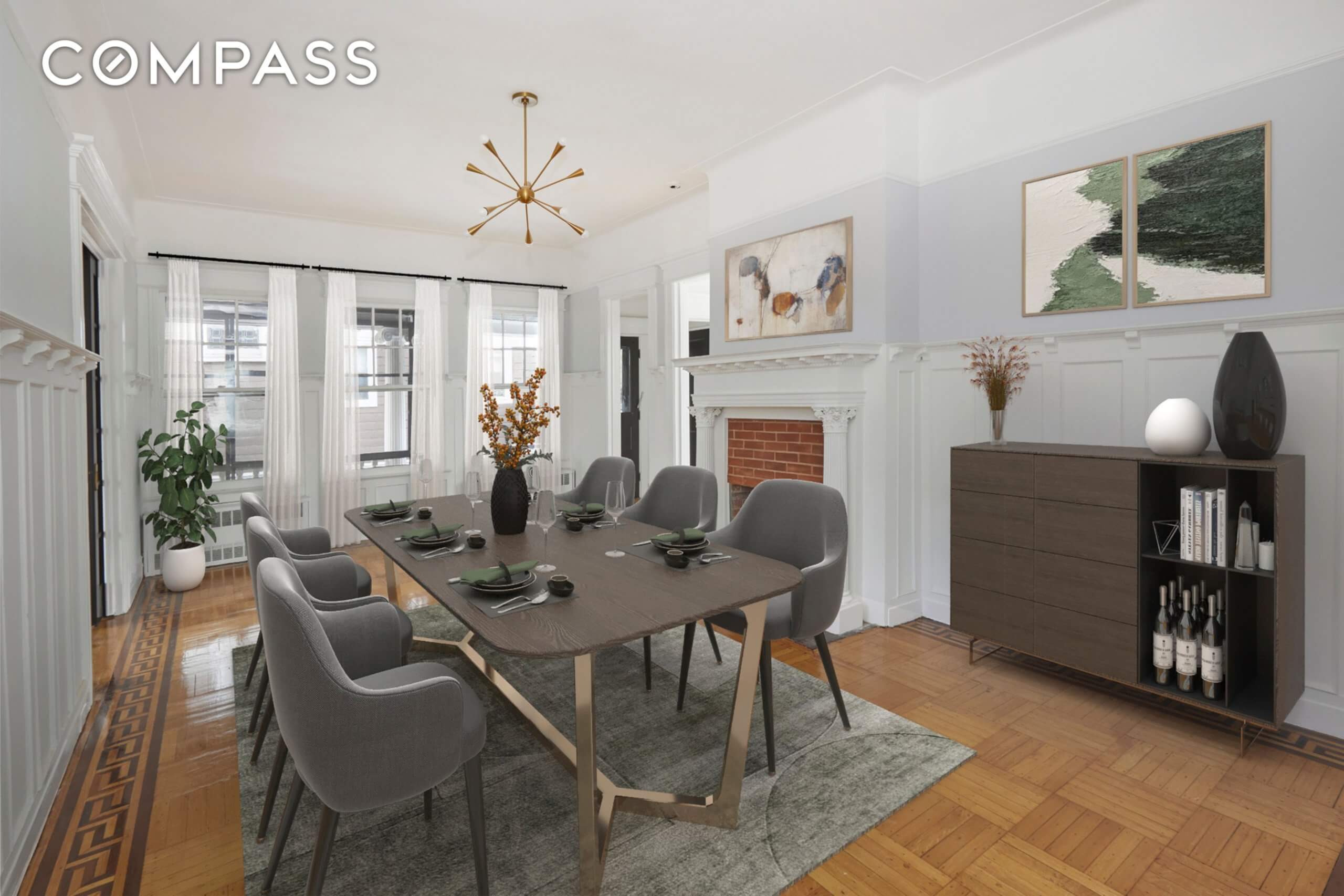 virtually staged dining room of 144 westminster road