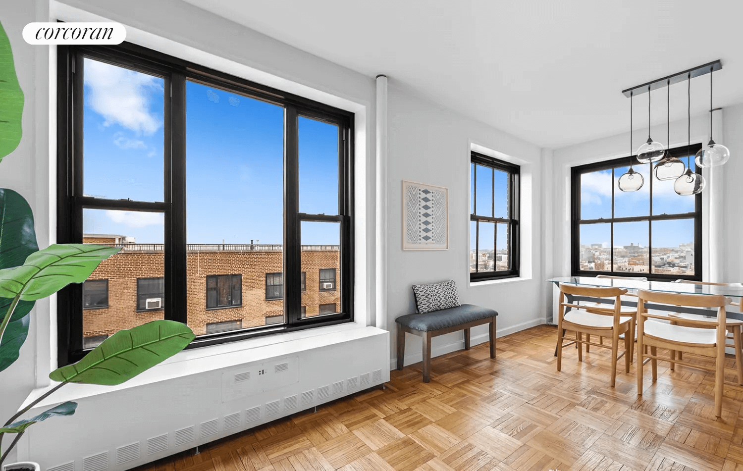 living room and dining nook