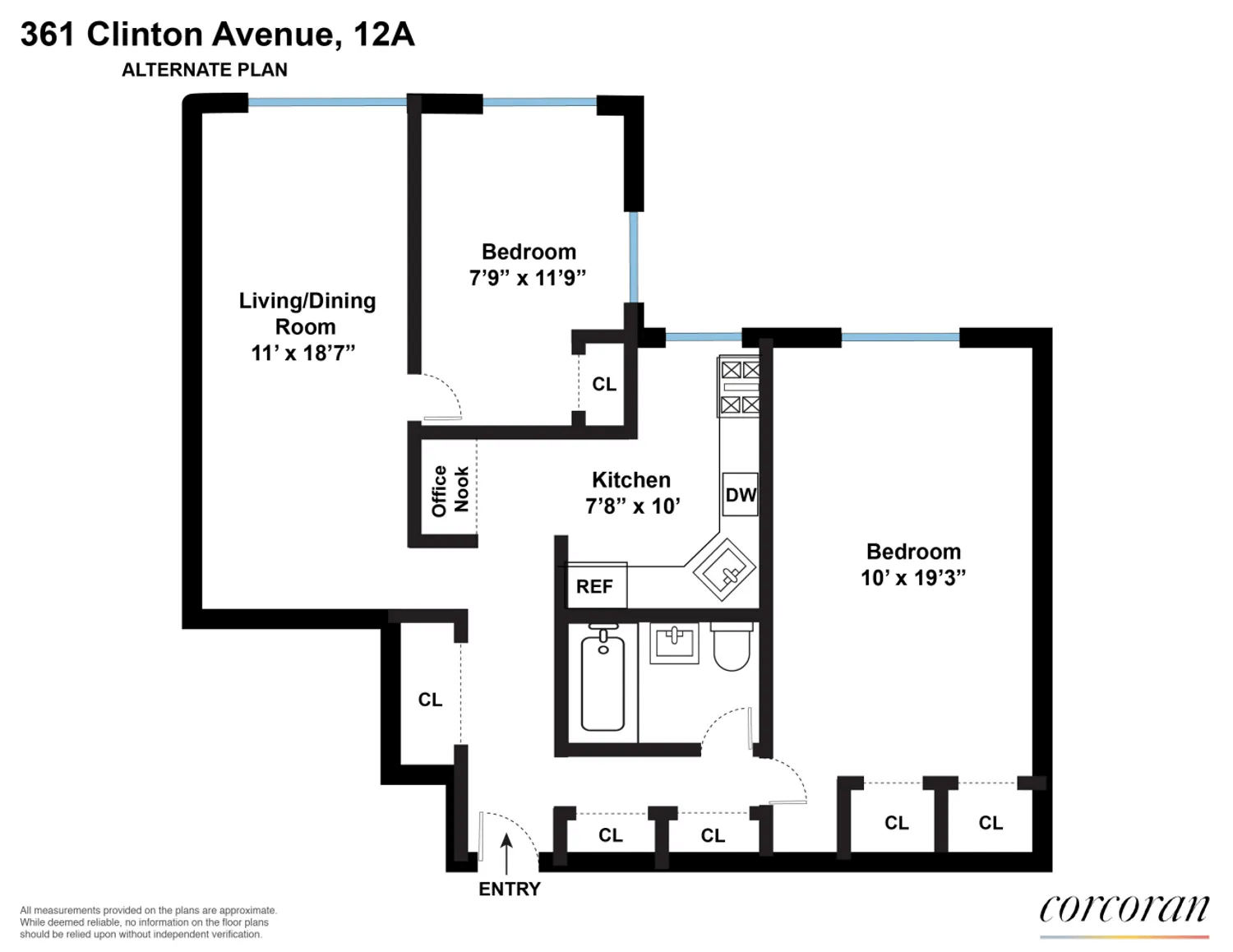 alternate floor plan with second bedroom