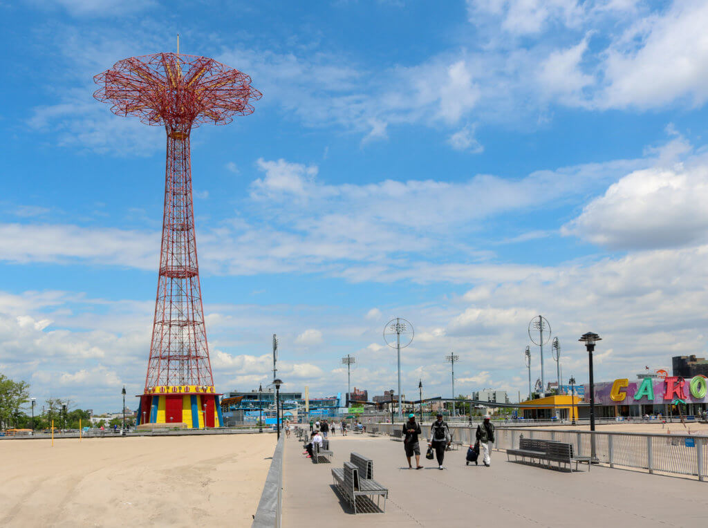 a view of the parachute jump