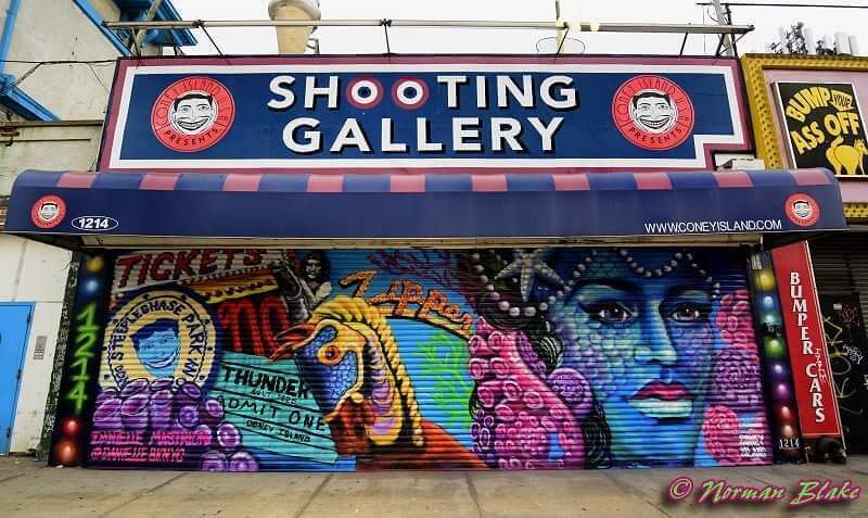 exterior of the shooting gallery