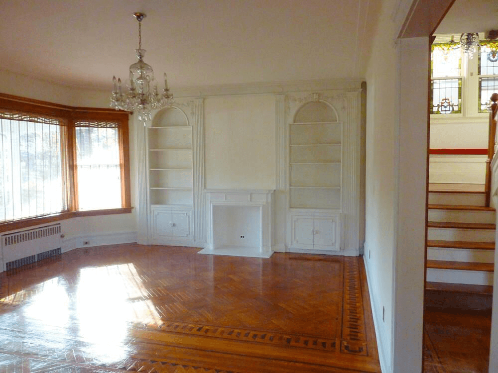 mantel and built-ins in 1225 ditmas avenue