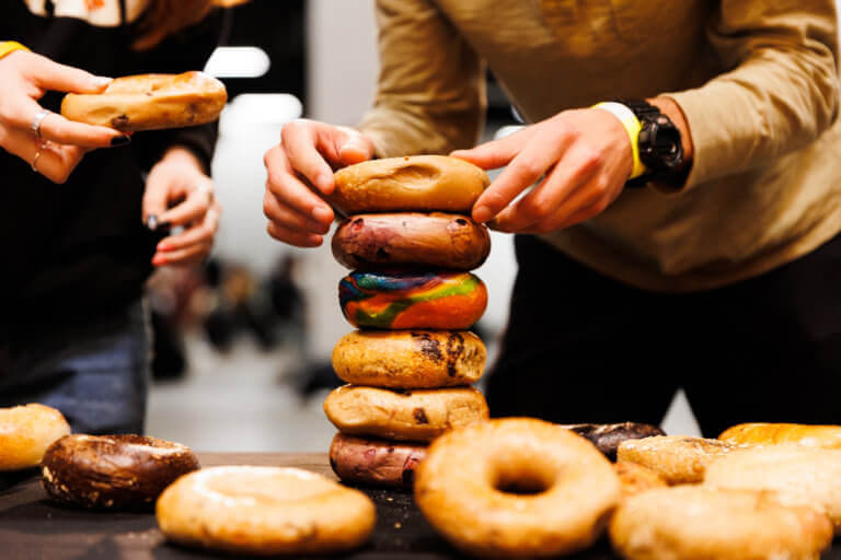 stack of bagels