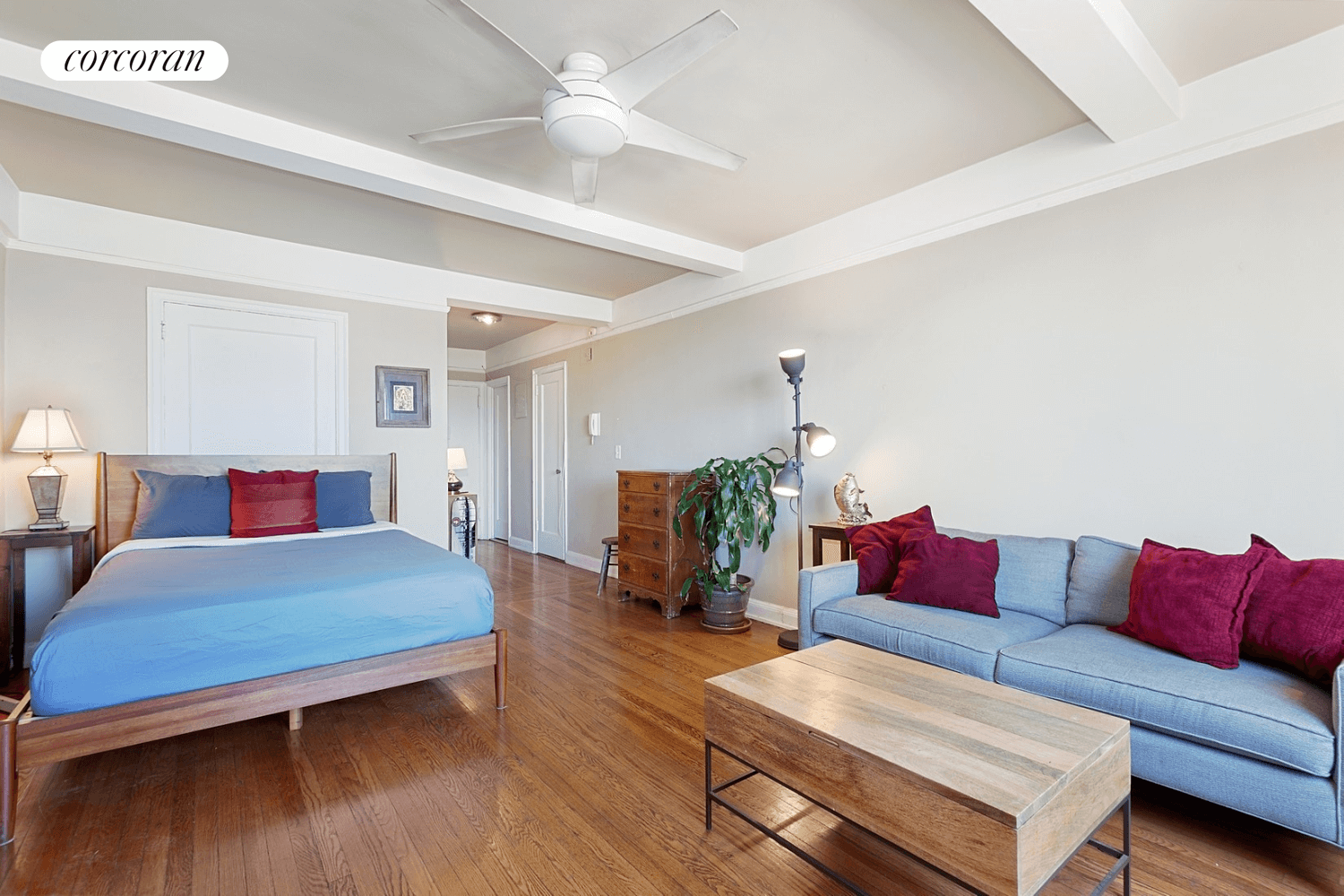 living area of apt 10e at 101 Lafayette avenue