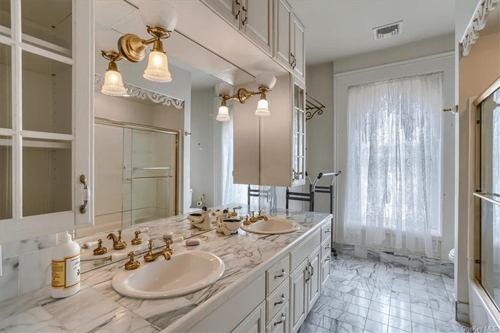 double vanity in bathroom of 313 main street goshen