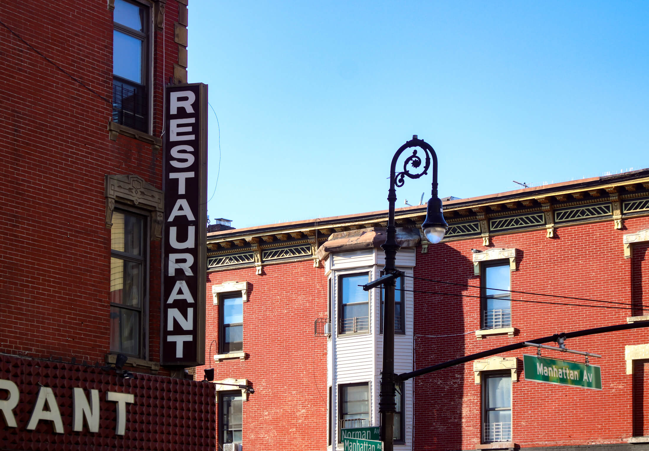 restaurant sign in Greenpoint