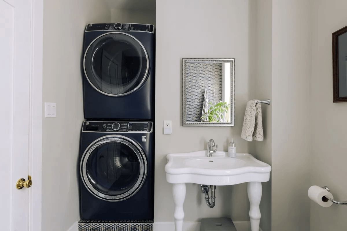 bath with laundry