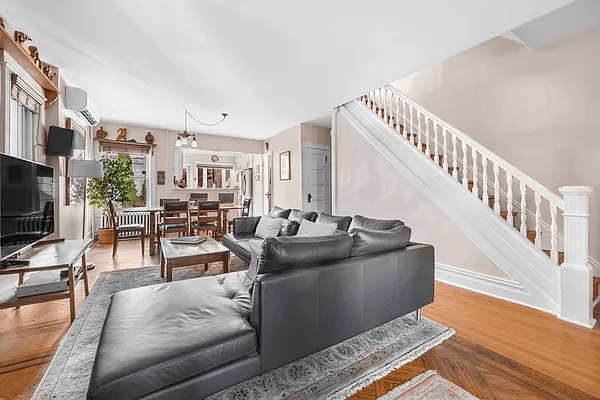 living room with wood floors