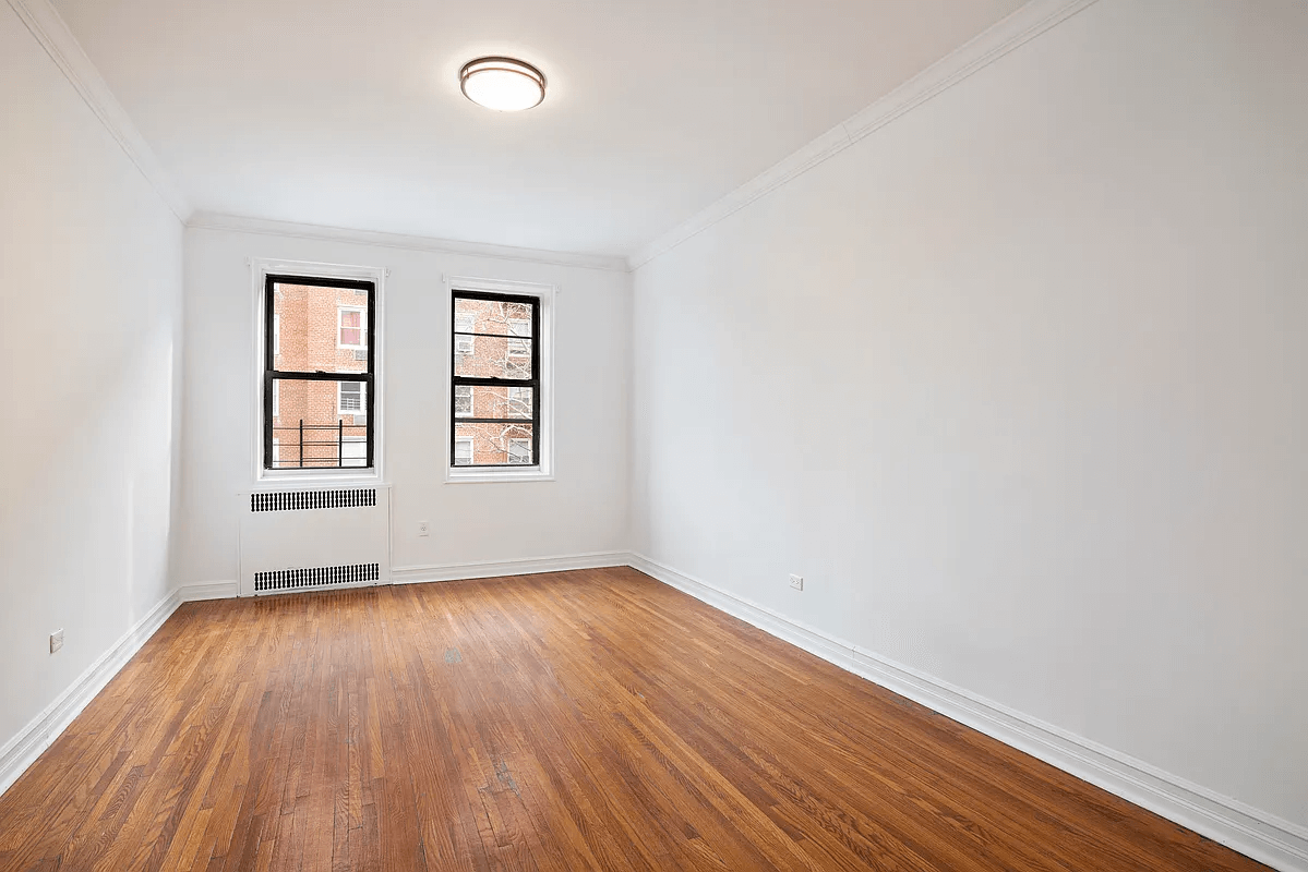 bedroom with wood floor